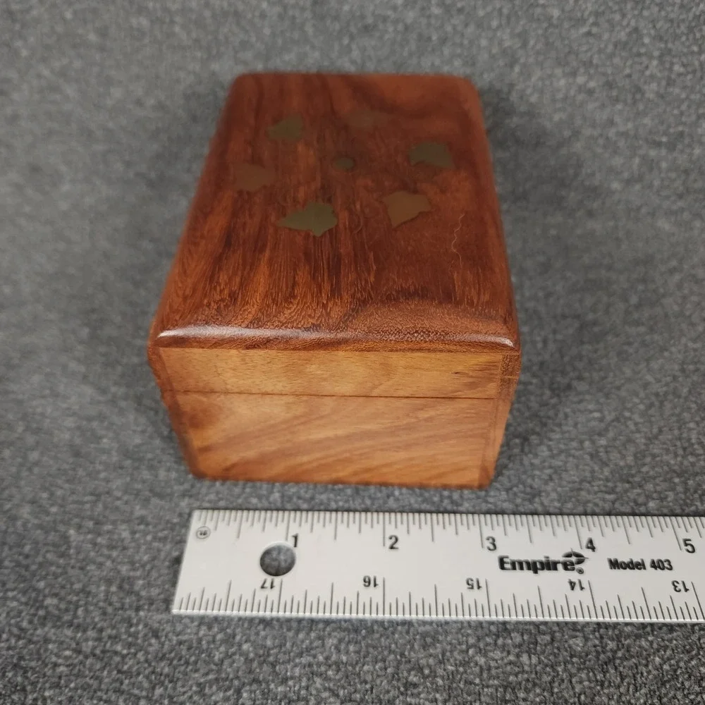 Archana Crafts Handcrafted Wooden Box Decorative Storage Jewelry Trinket‎